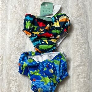 Colorful Dinosaur Kids Swim Diapers
